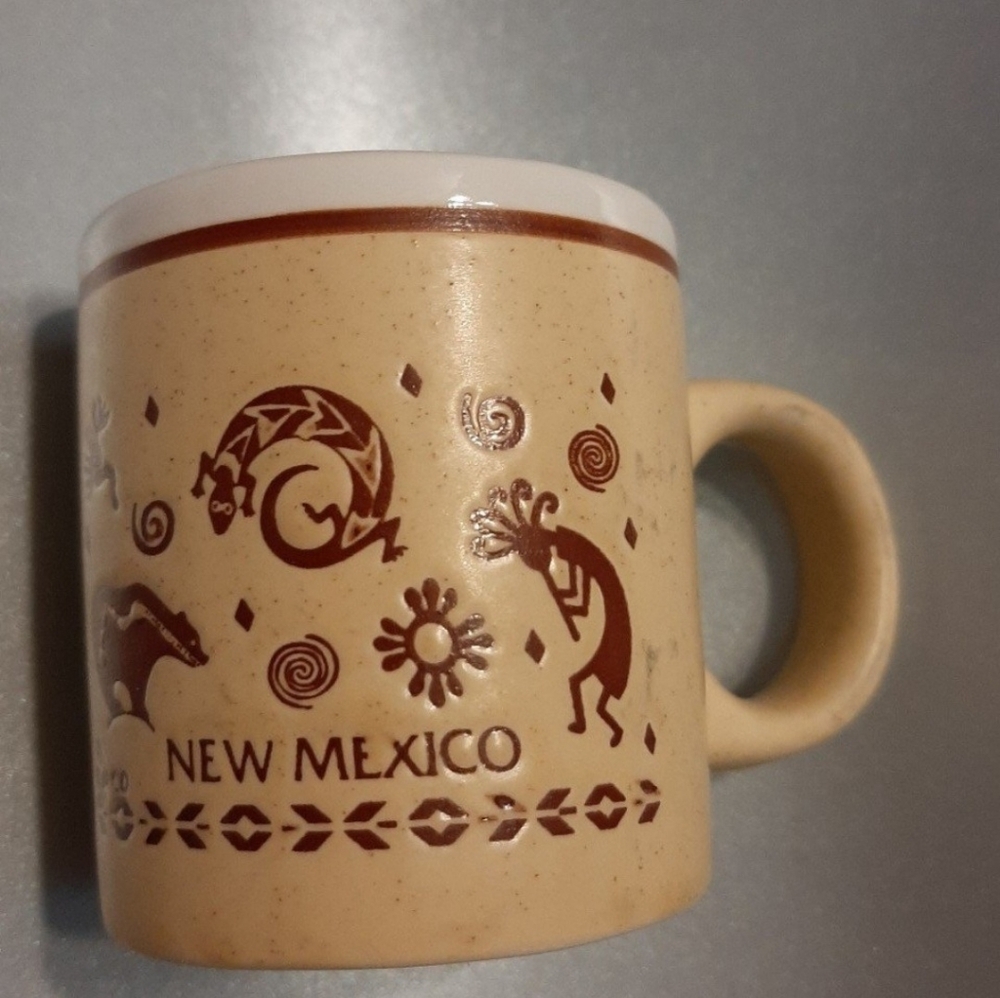 New Mexico Tan Ceramic Shot Glass New